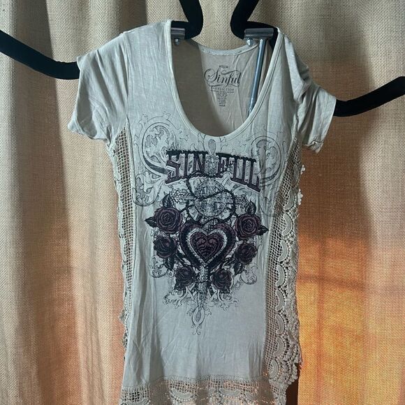 Sinful | Tops | Rhinestone Studded NWT SizeM - Picture 13 of 14